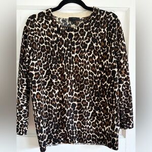 J.Crew Animal Print Merino Tippi Sweater